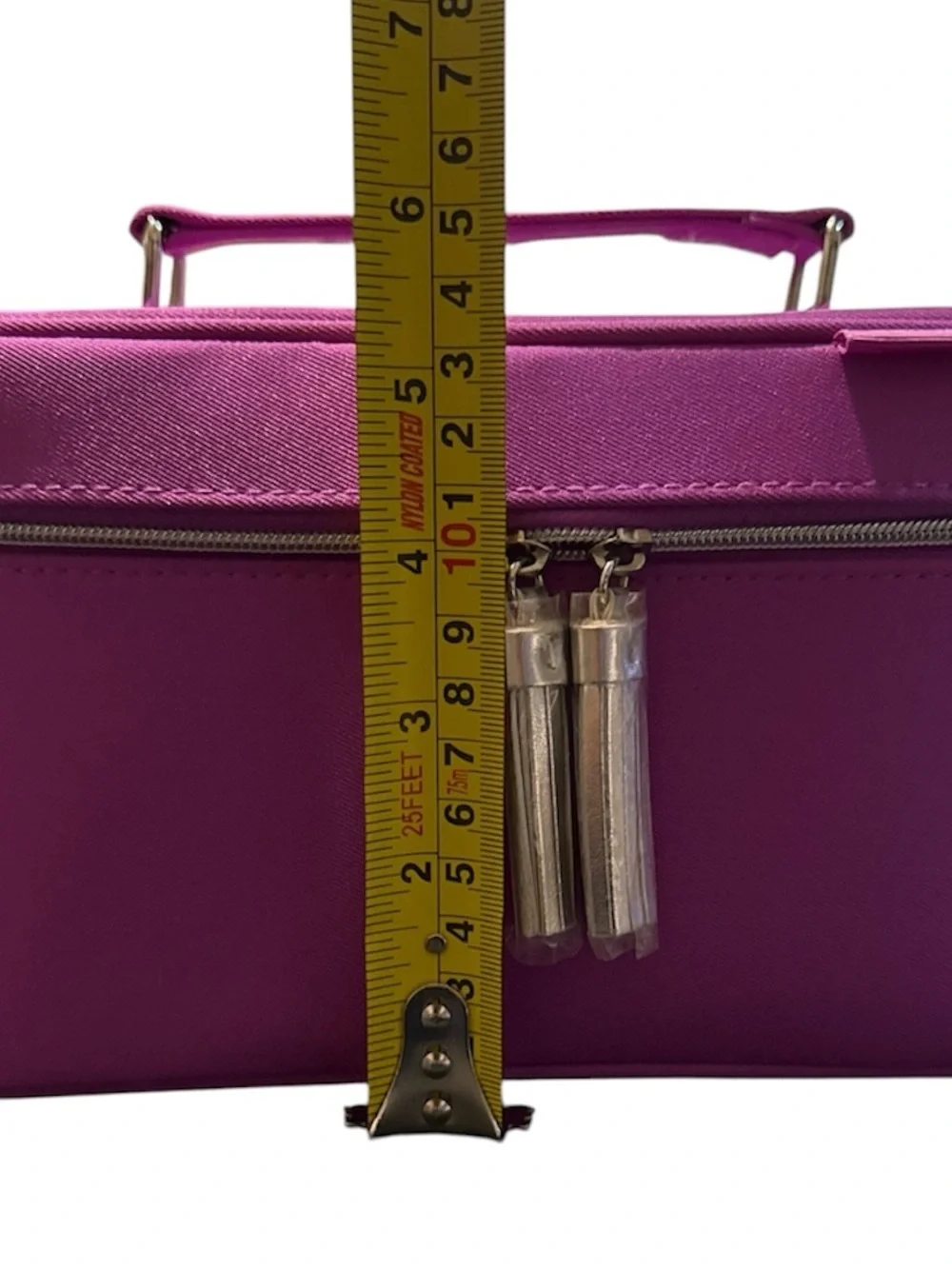 Clinique Bright Magenta Travel Cosmetic Case with 2 mesh bags inserts New wo tag